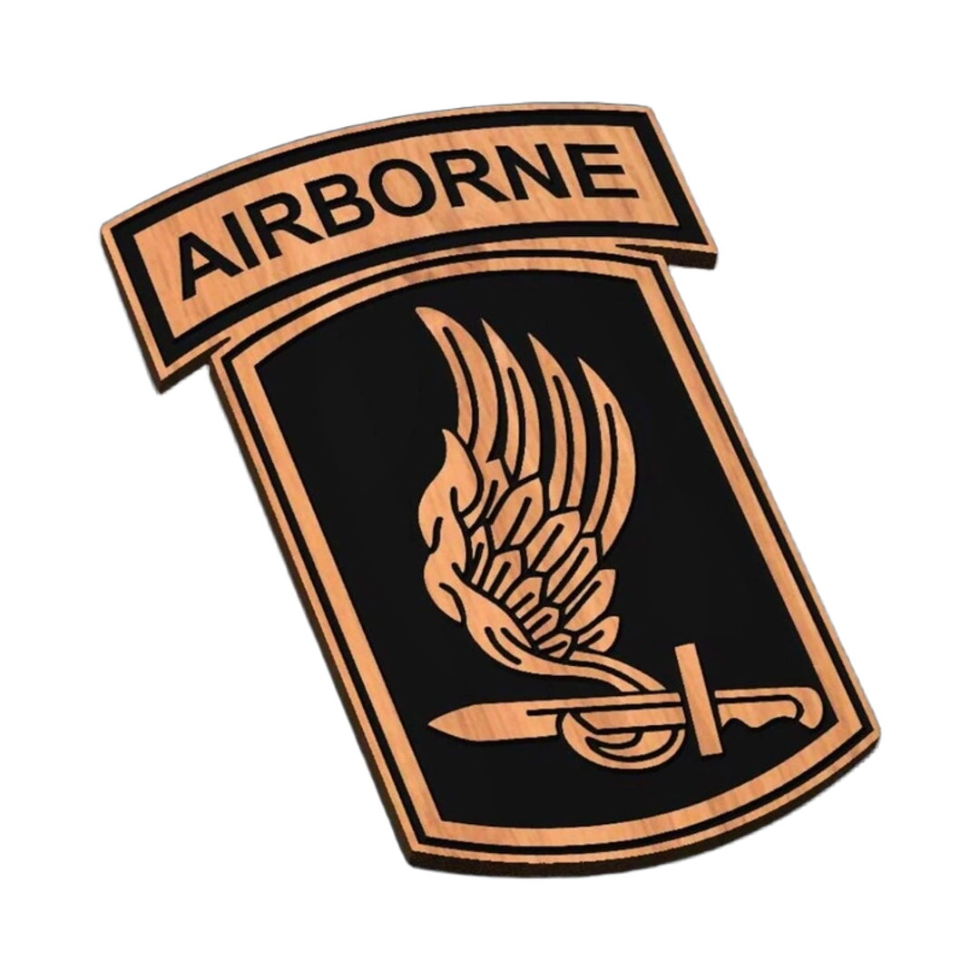 173rd Airborne Sky Soldiers Patch SVG file for laser cutting and CNC routing, LightBurn and Vectric ready