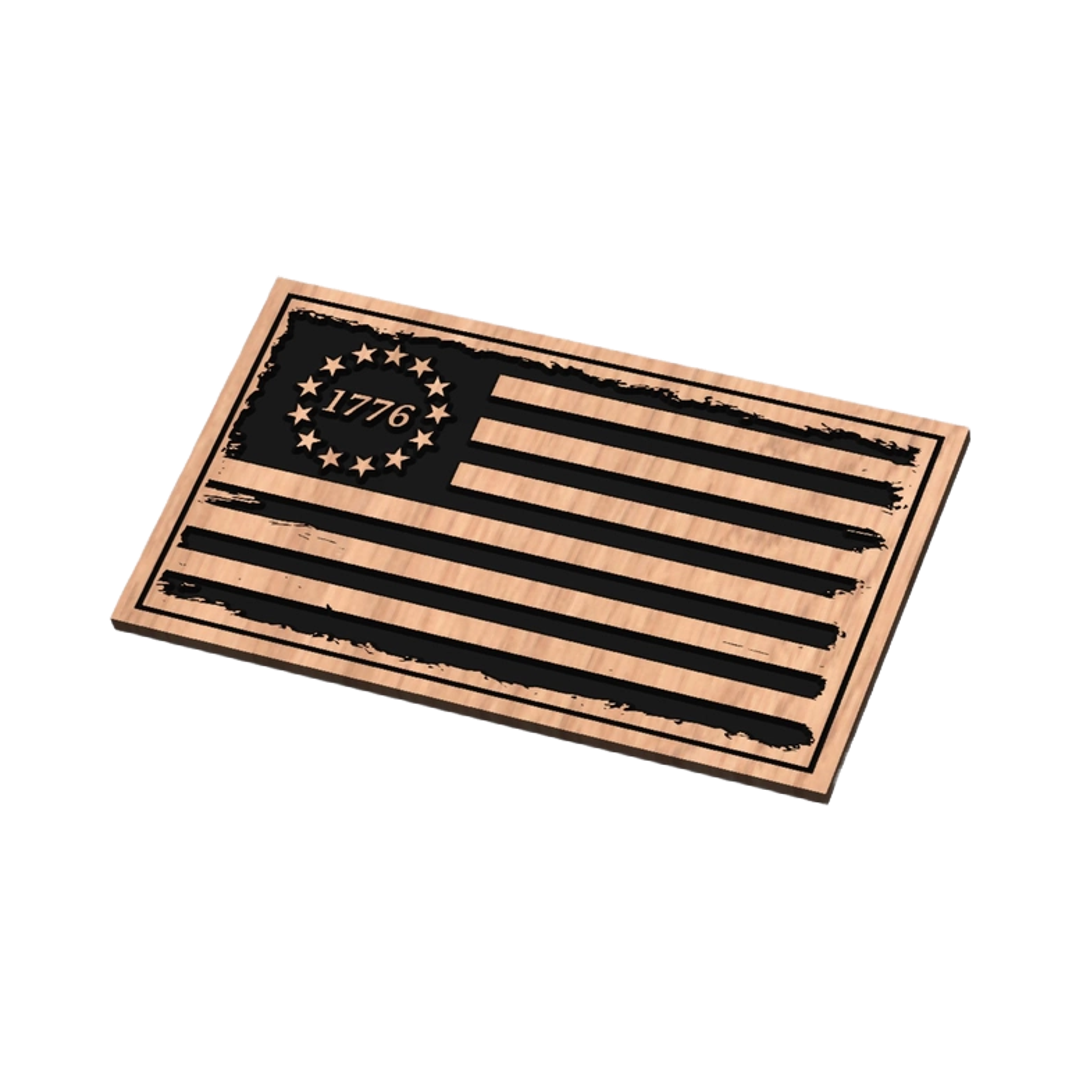 U.S. 1776 Distressed Flag design preview, historical americana