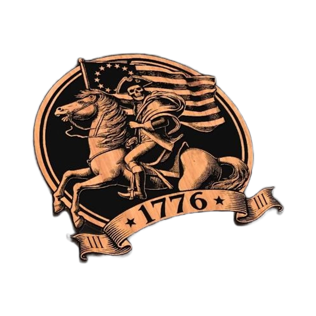 1776 Patriot SVG file for laser cutting and CNC routing, Glowforge and LightBurn ready