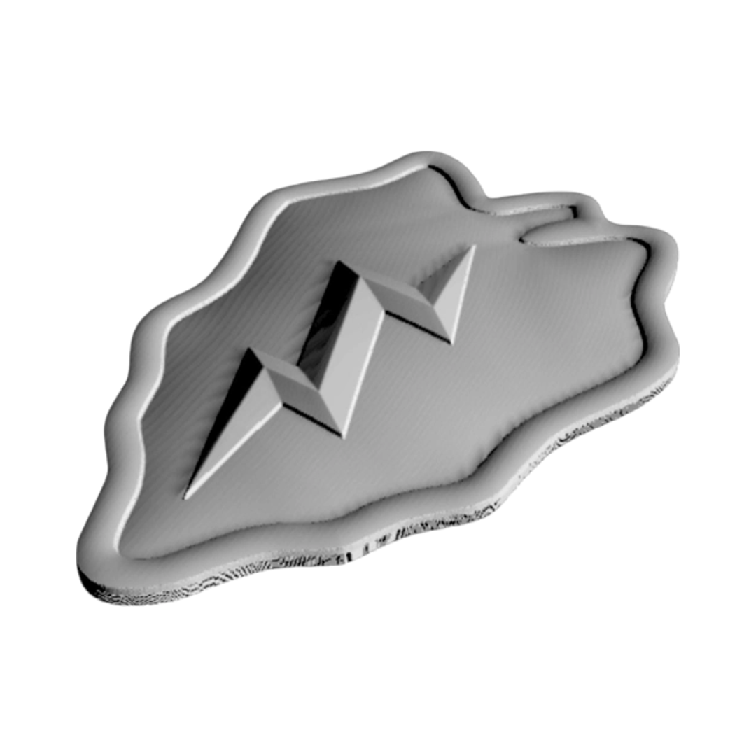 25th Infantry Division detail view, ready for 3D printing and CNC routing