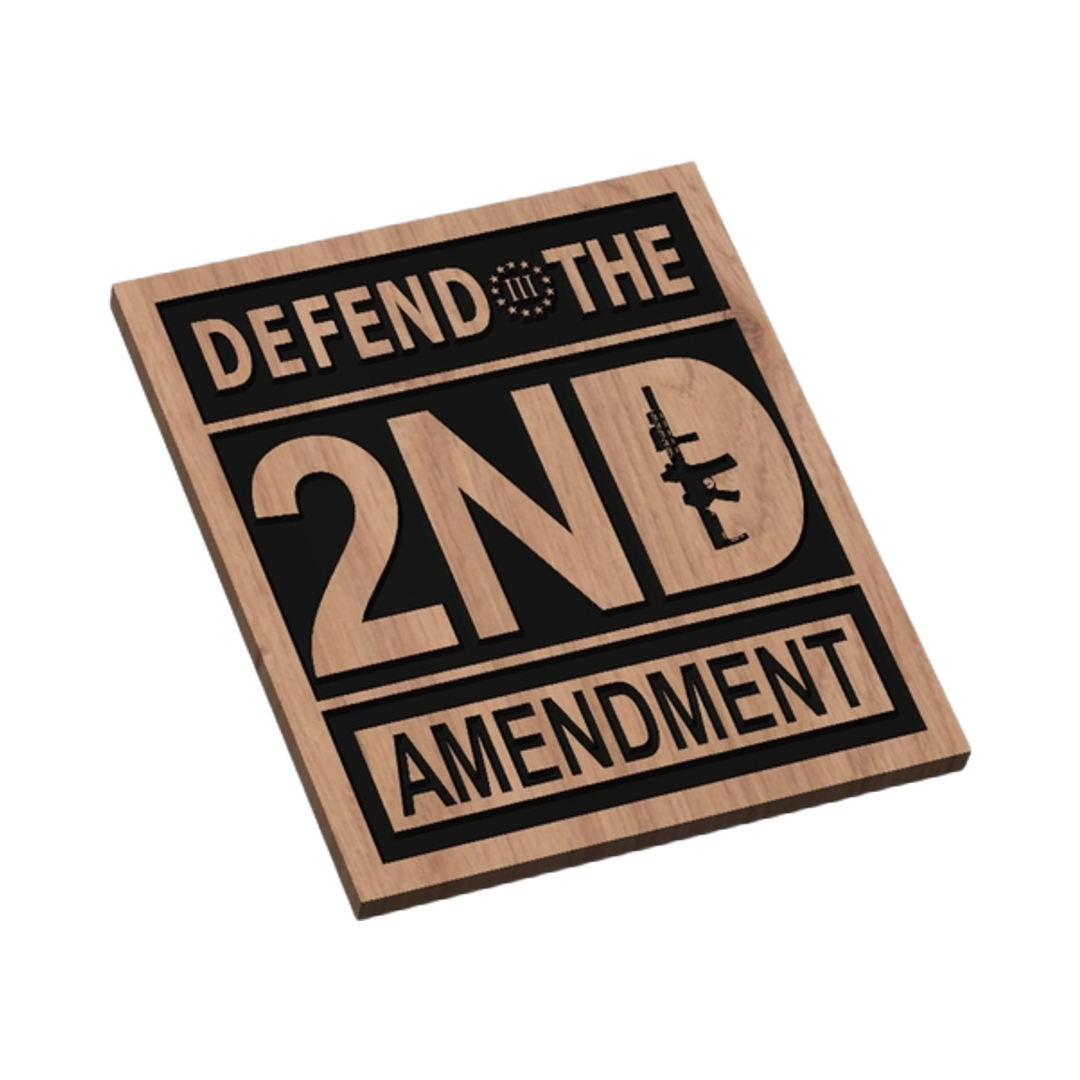 2nd Amendment SVG file for laser cutting and CNC routing, LightBurn and Vectric ready