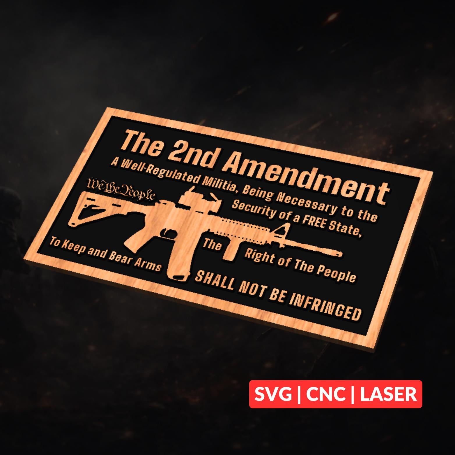 2nd Amendment Design SVG file included with instant download
