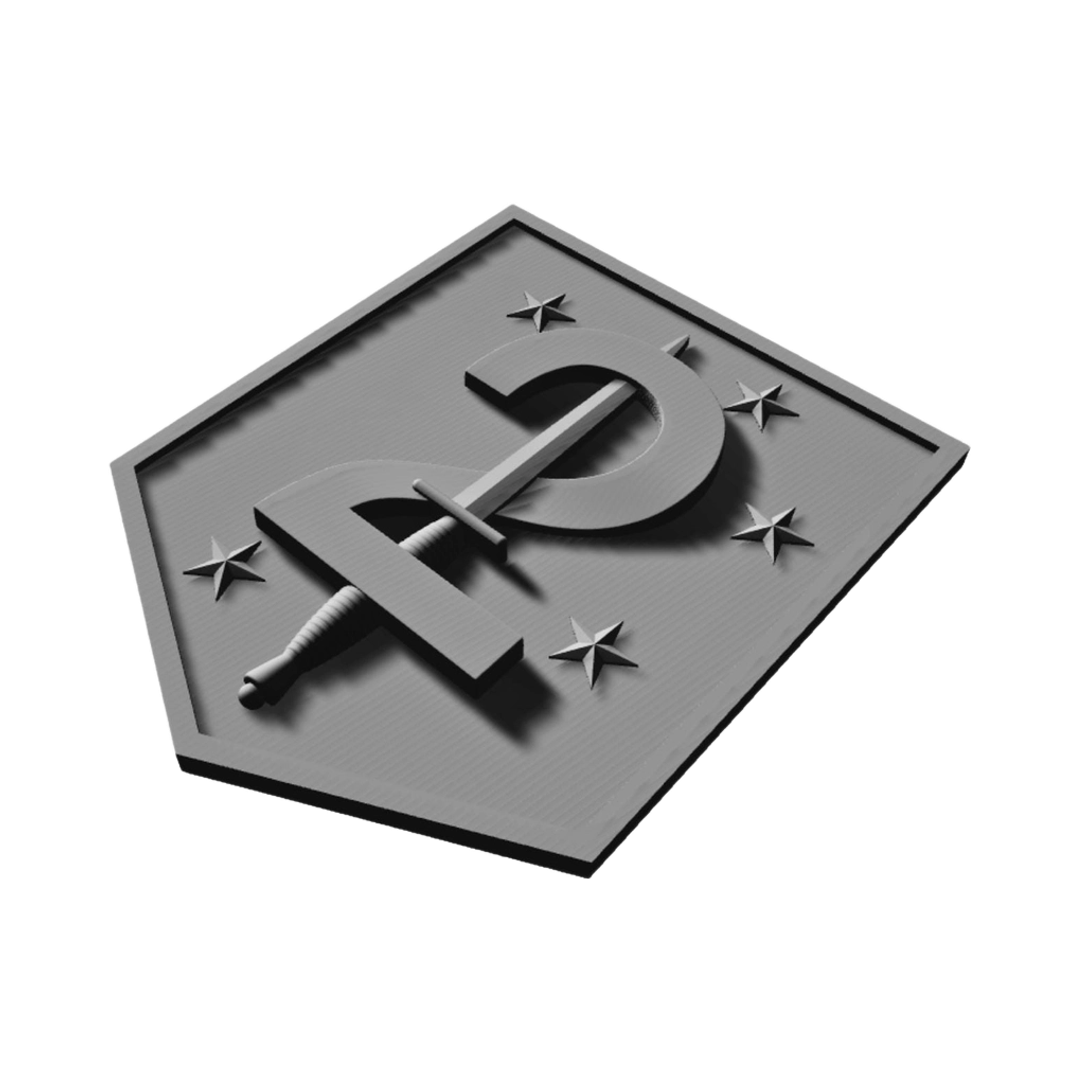 2nd Marine Raider Battalion detail view, ready for 3D printing and CNC routing