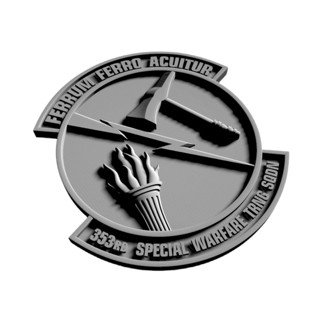 353rd Special Operations Training Squadron detail view, ready for 3D printing and CNC routing