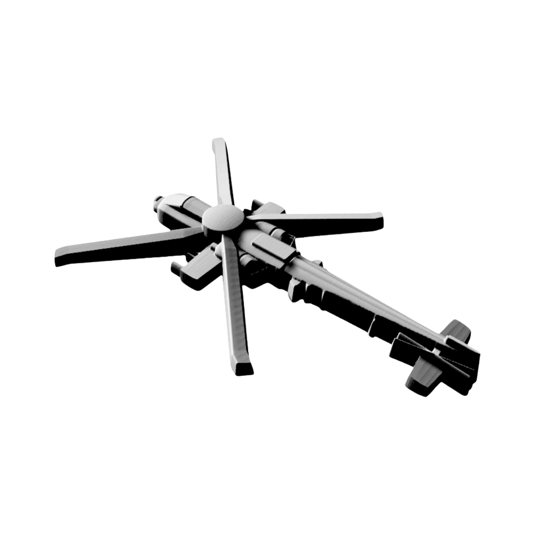 AH-64 Apache Helicopter (Top View design preview, aviation & aircraft