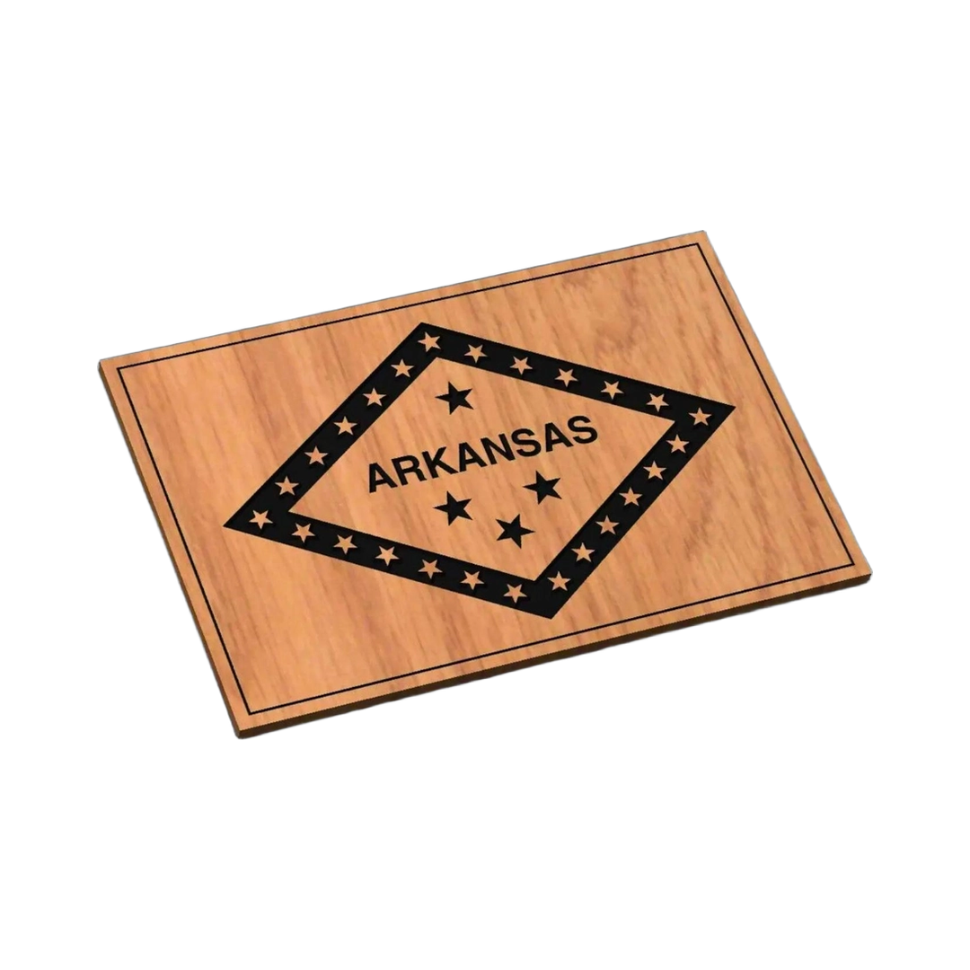 Arkansas State Flag SVG file for laser cutting and CNC routing, LightBurn and Vectric ready
