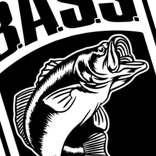 Bass Fishing Patch detail view, ready for laser cutting and CNC routing