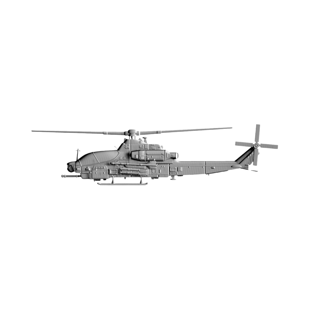 Bell AH-1Z Viper Helicopter STL file for 3D printing and CNC routing, LightBurn and Vectric ready
