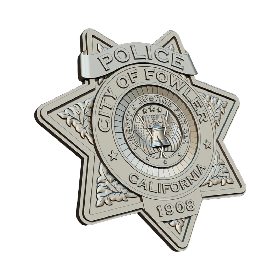 Calfornia City of Fowler Police Badge design preview, patches & insignia