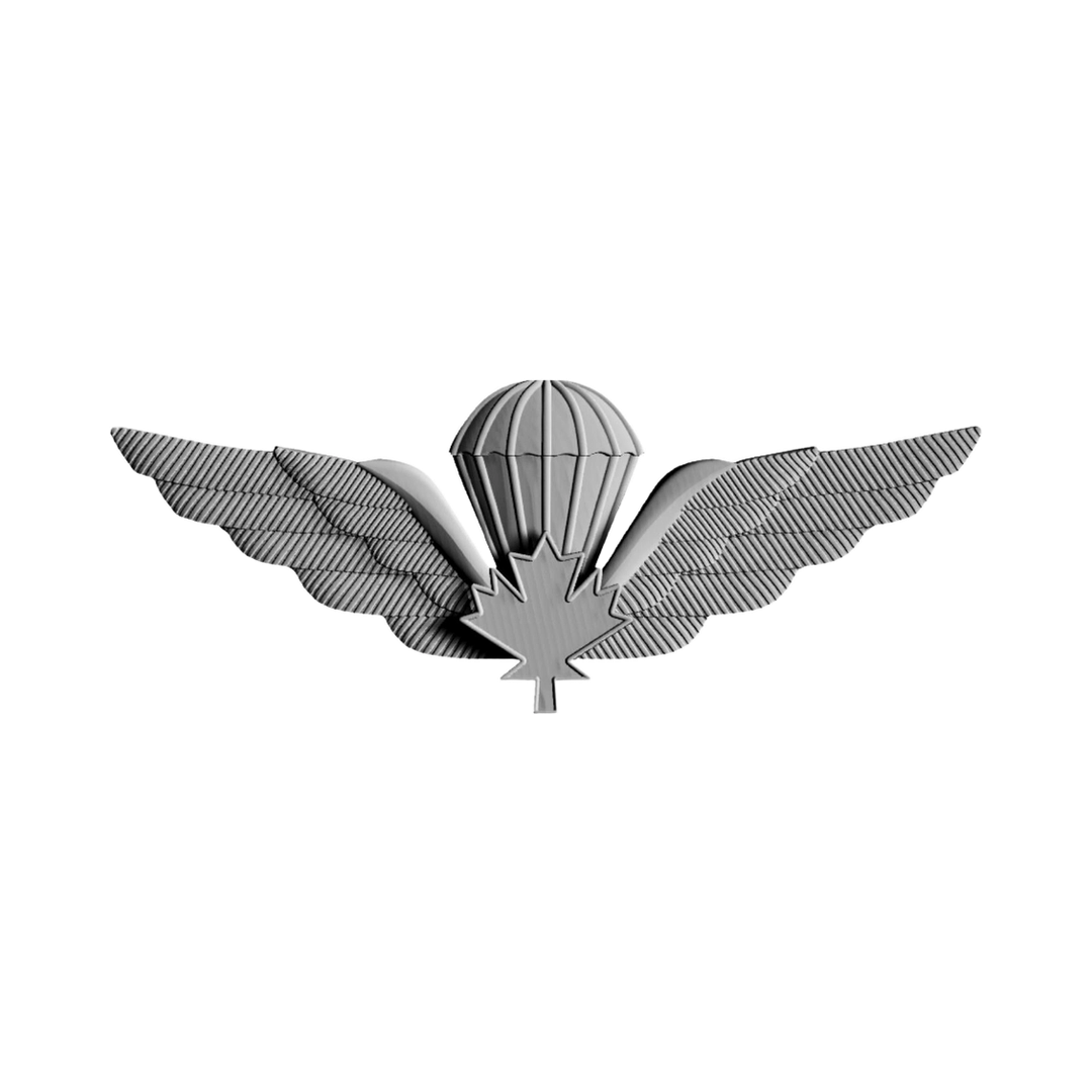 Canadian Military Jump (Airborne) Wings STL file for 3D printing and CNC routing, LightBurn and Vectric ready