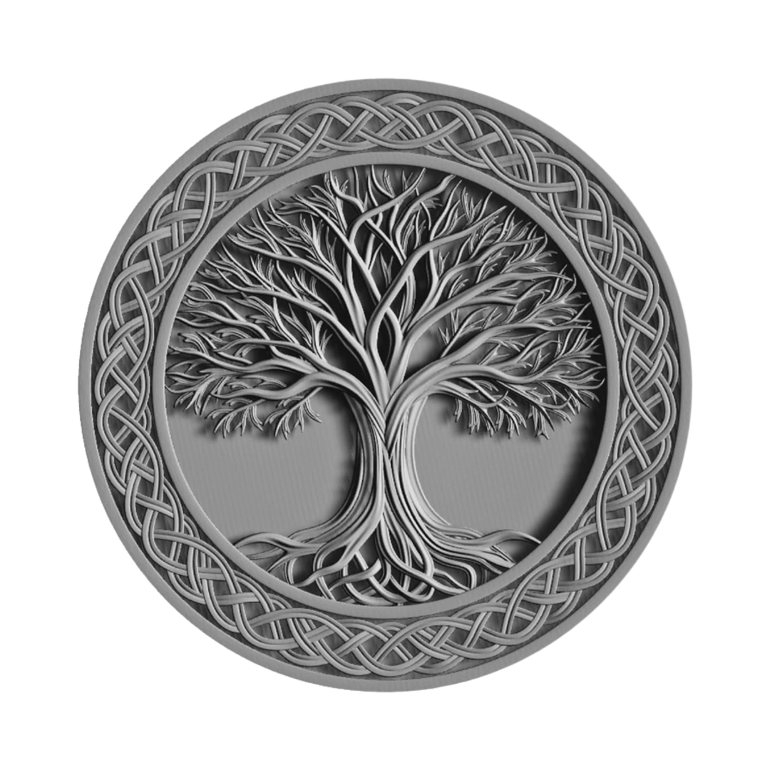 Celtic Tree of Life STL file for 3D printing and CNC routing, LightBurn and Vectric ready