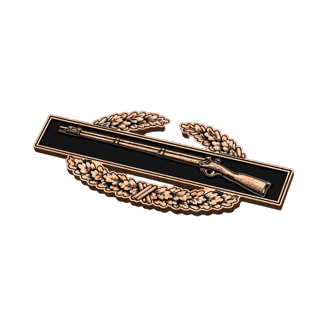 Combat Infantry Badge (Realistic) detail view, ready for digital crafting
