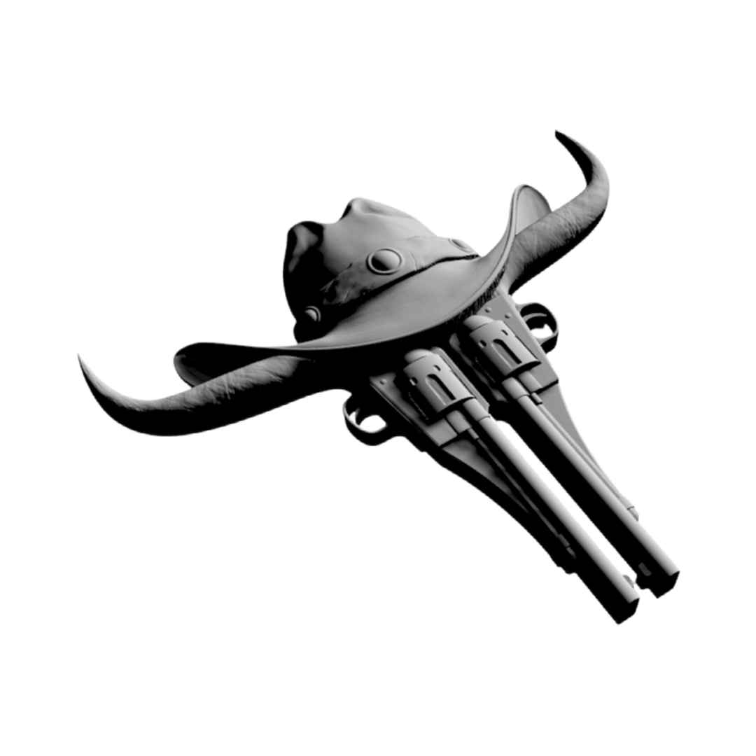 Cowboy Hat & Revolvers design preview, weapons & tactical