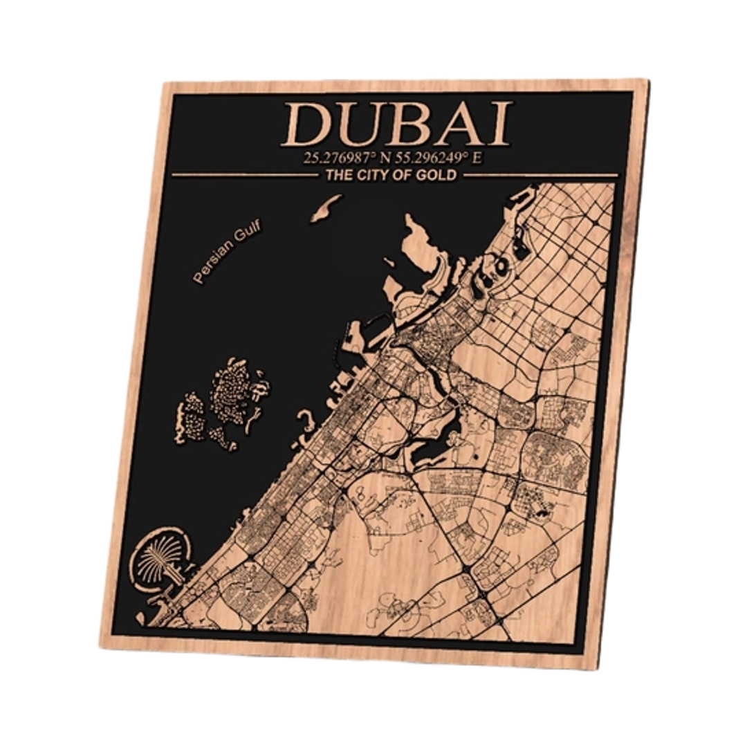 Dubai, UAE City Map design preview, countries & world