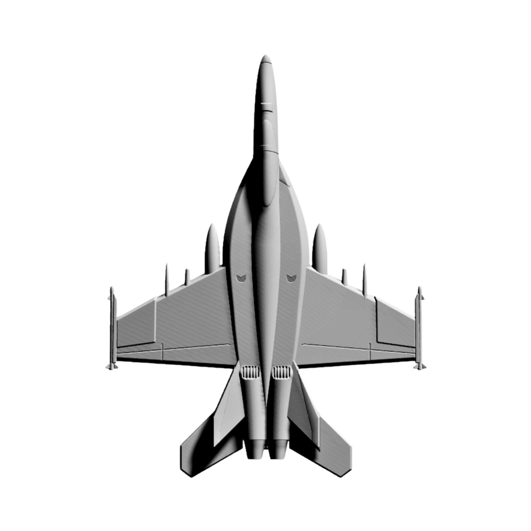 F-18 Super Hornet STL file for 3D printing and CNC routing, LightBurn and Vectric ready