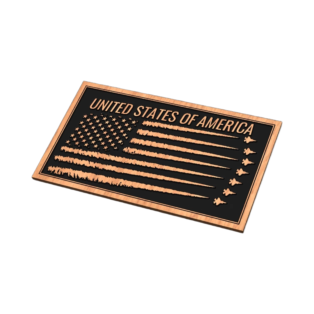 Fighter Jet USA Flag design preview, flags
