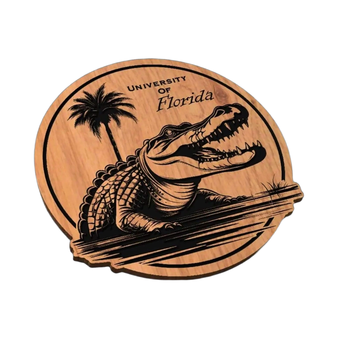 Florida Alligator Design SVG file for laser cutting and CNC routing, LightBurn and Vectric ready