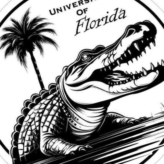Florida Alligator Design detail view, ready for laser cutting and CNC routing