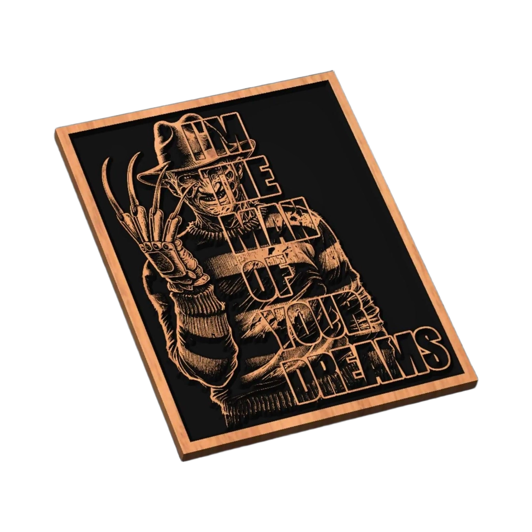 Freddy Krueger SVG file for laser cutting and CNC routing, LightBurn and Vectric ready