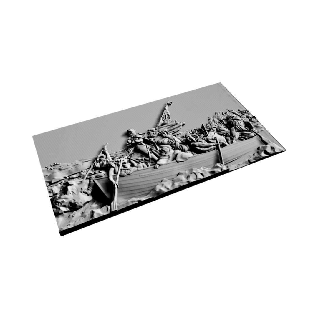 General Washington Crossing the Delaware design preview, military & war