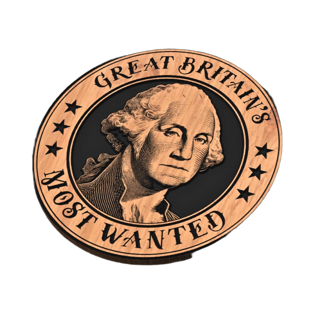 George Washington Most Wanted design preview, patriotic & americana
