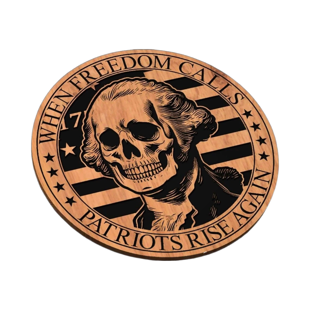 George Washington When Freedom Calls SVG file for laser cutting and CNC routing, LightBurn and Vectric ready