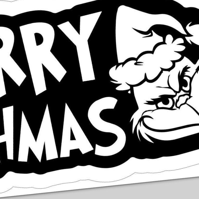Merry Grinchmas detail view, ready for laser cutting and CNC routing