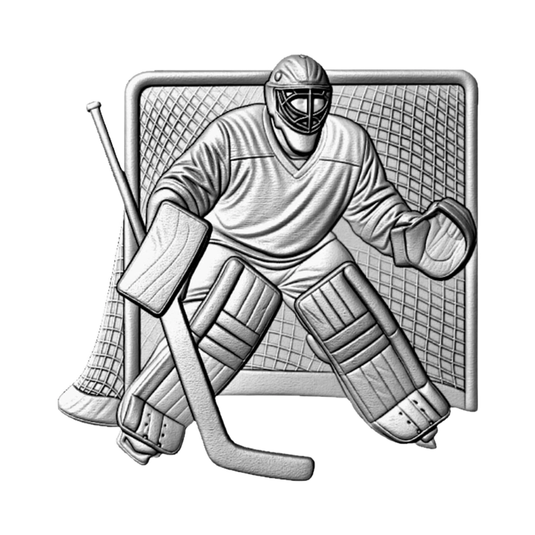 Hockey Goalie STL file for 3D printing and CNC routing, LightBurn and Vectric ready