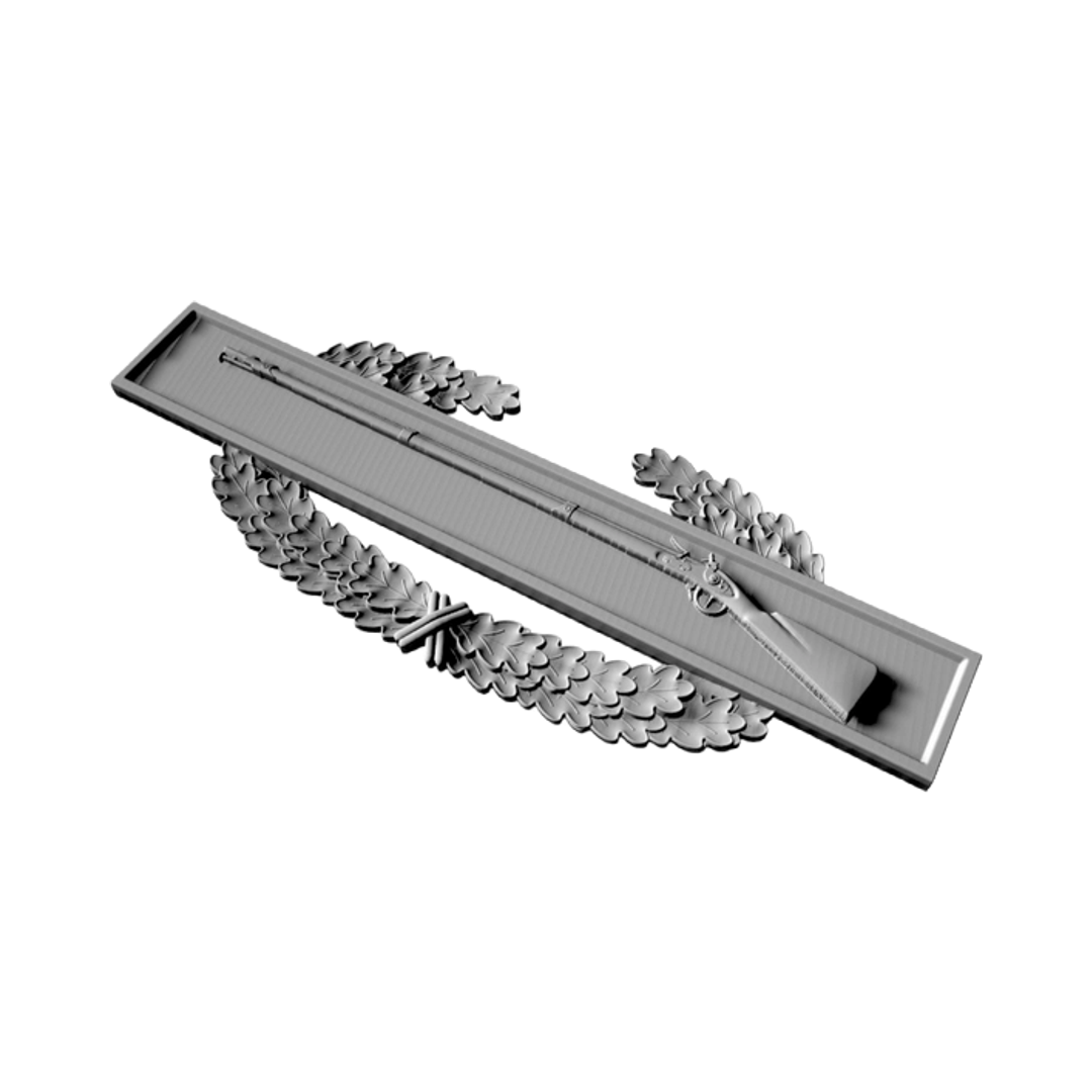 Infantry Badge compatible with LightBurn and Vectric