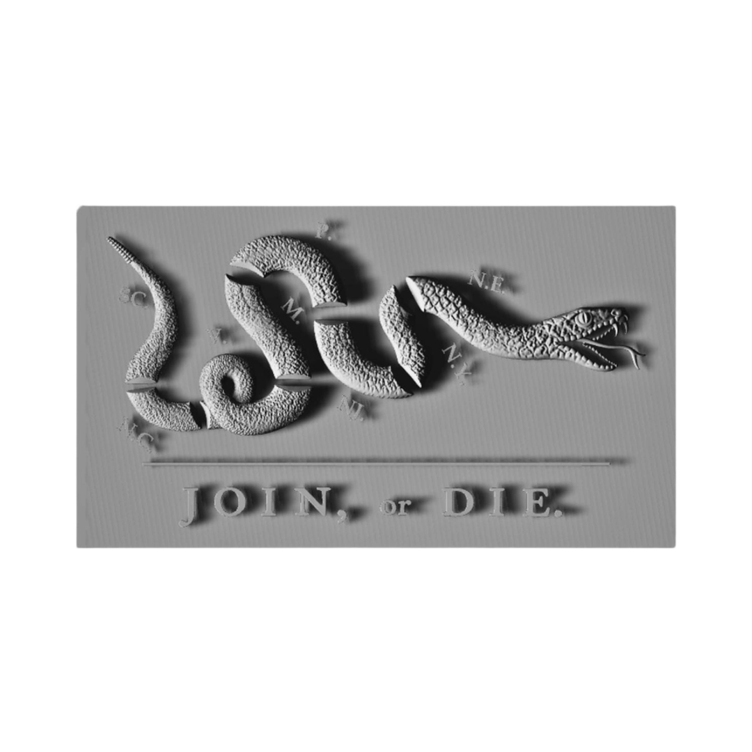 Join, or Die Snake SVG file for laser cutting and CNC routing, LightBurn and Vectric ready