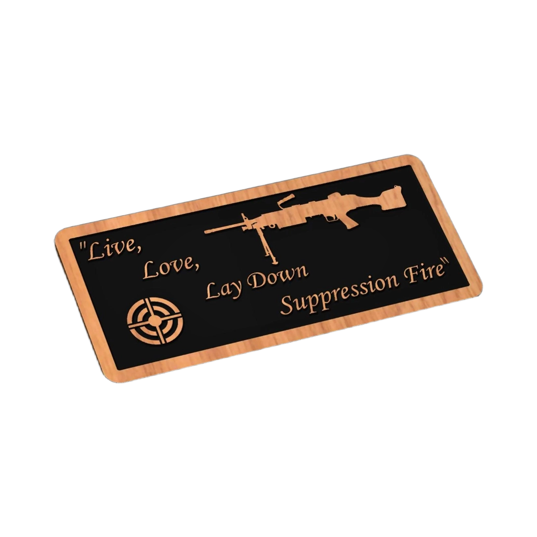 M249 Sign SVG file for laser cutting and CNC routing, LightBurn and Vectric ready