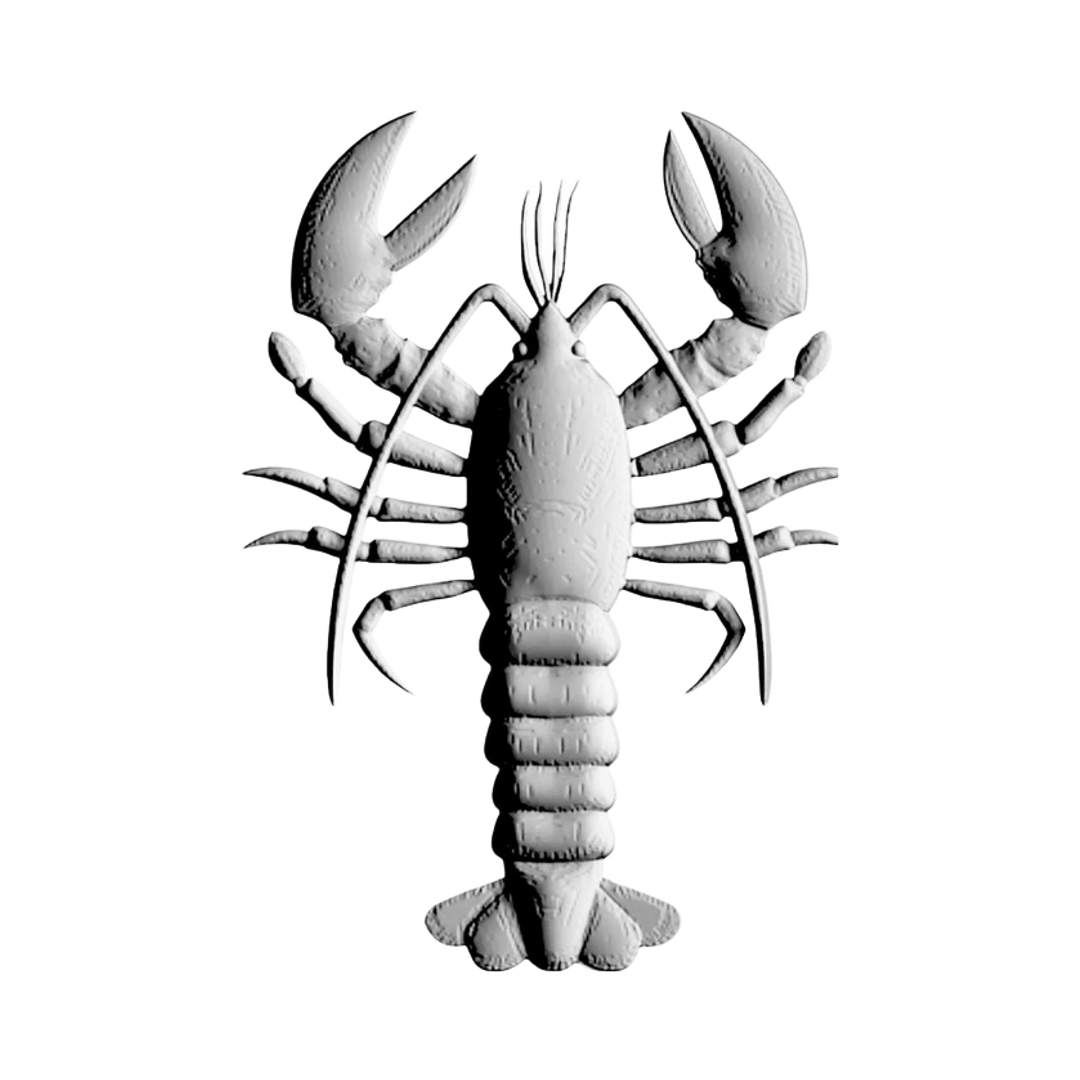 Maine Lobster STL file for 3D printing and CNC routing, LightBurn and Vectric ready