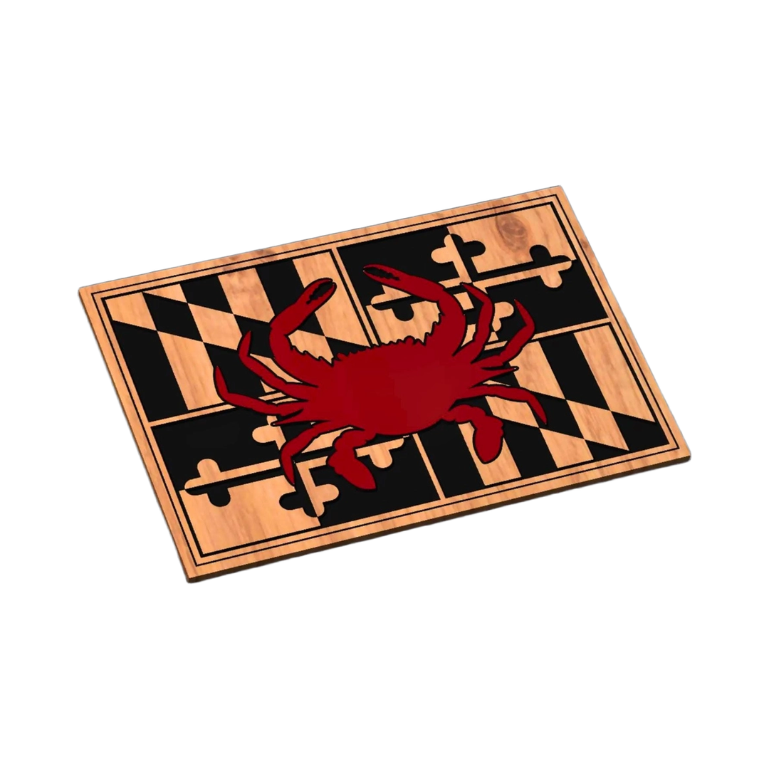 Maryland Blue Crab Flag SVG file for laser cutting and CNC routing, LightBurn and Vectric ready