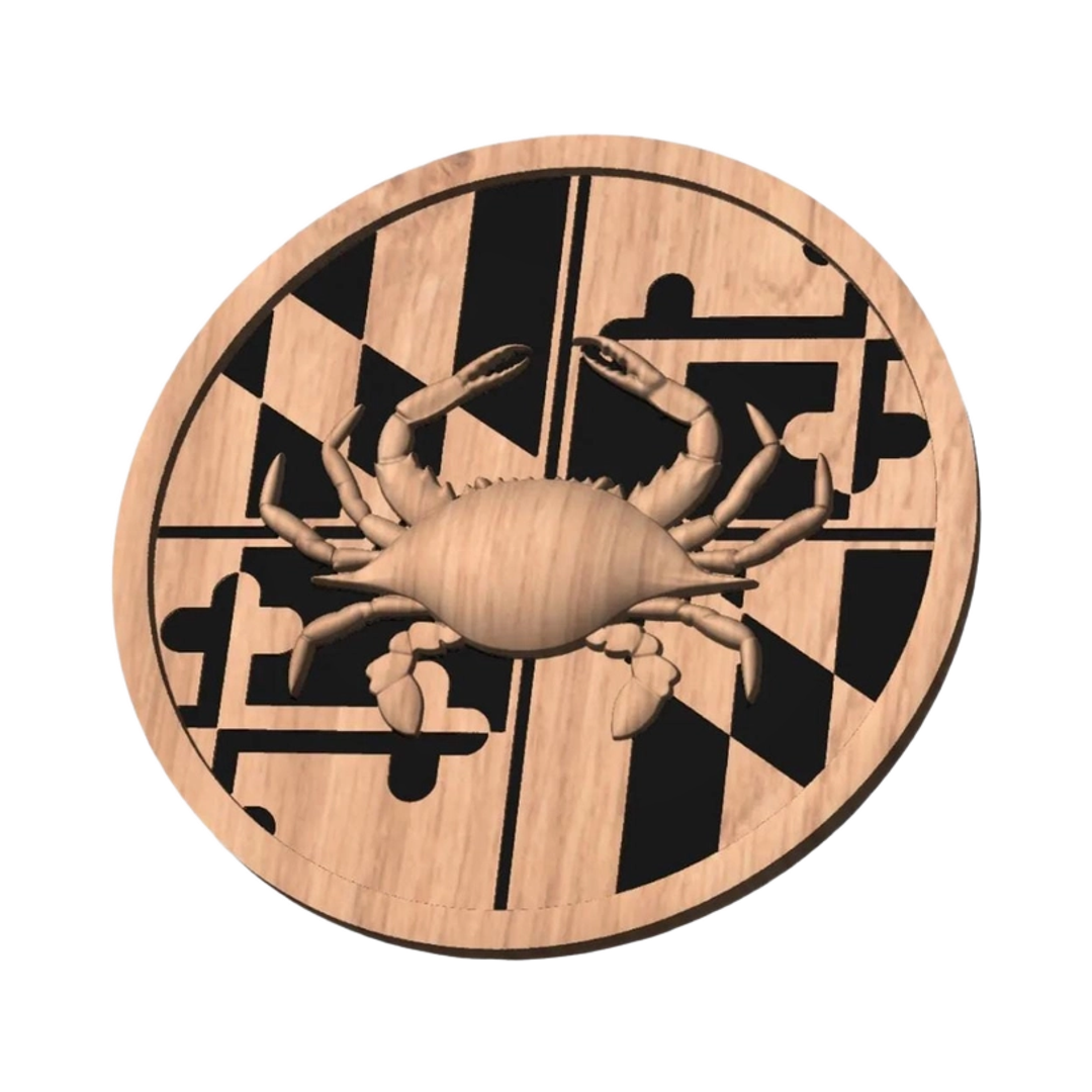 Maryland Flag Crab Circle design preview, us states