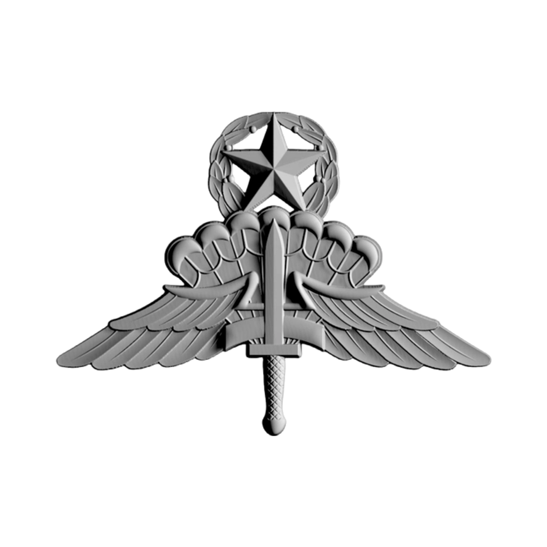 Military Free Fall Wings 3D STL file for 3D printing and CNC routing, LightBurn and Vectric ready