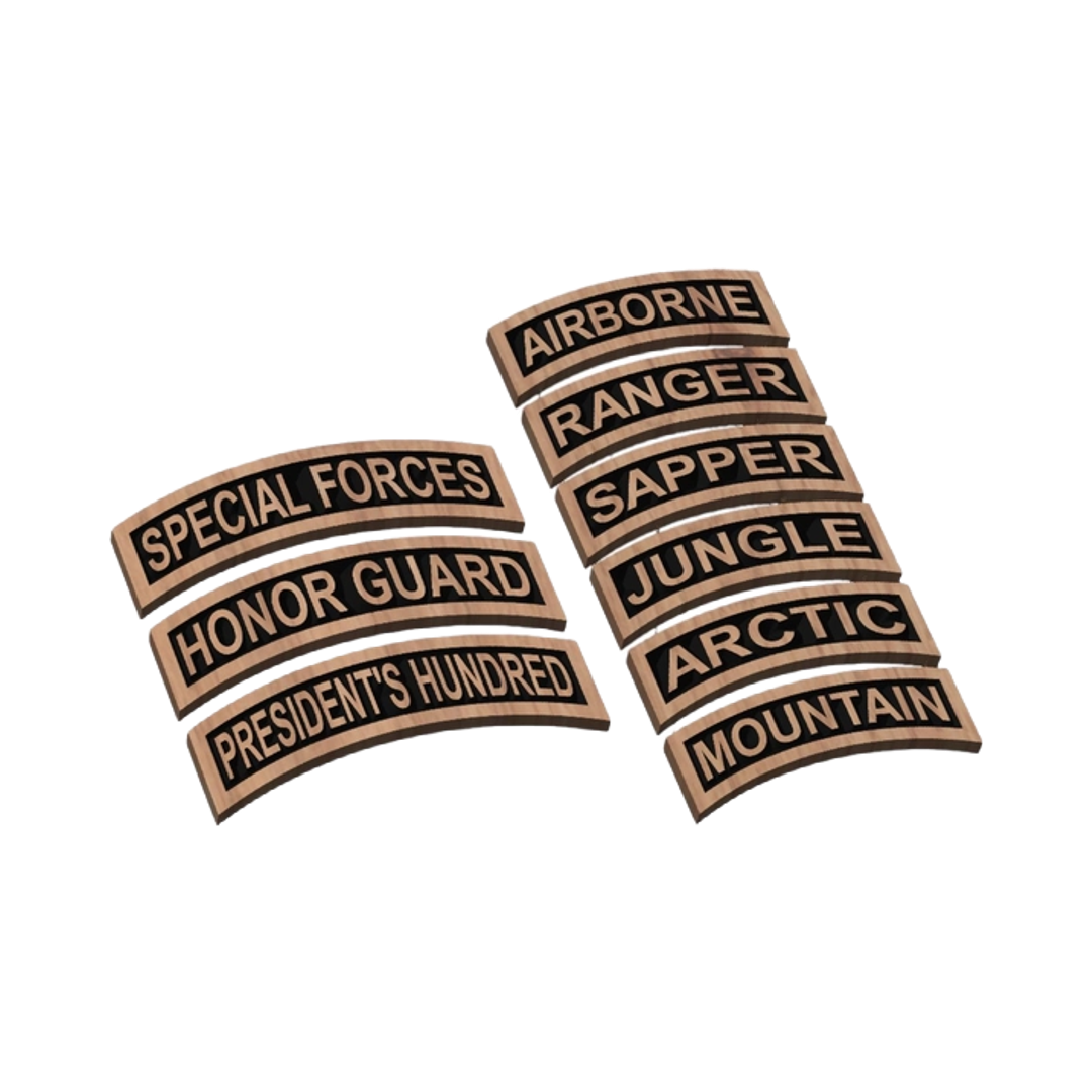 Military Skill Tabs design preview, patches, badges & insignia