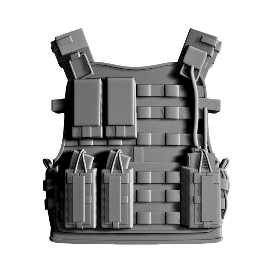 Tactical Vest STL file for digital crafting, LightBurn and Vectric ready