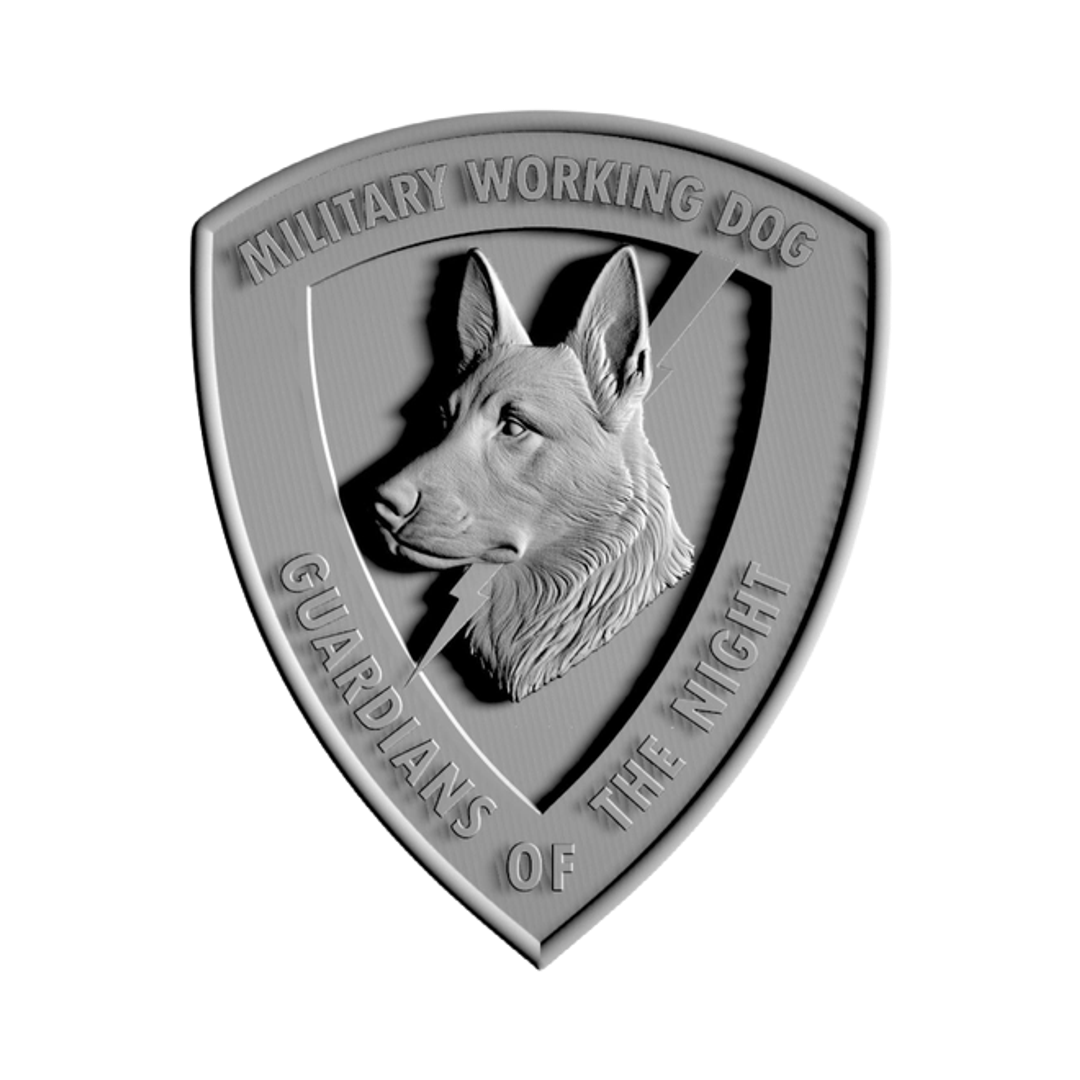Military Working Dog STL file for 3D printing and CNC routing, LightBurn and Vectric ready