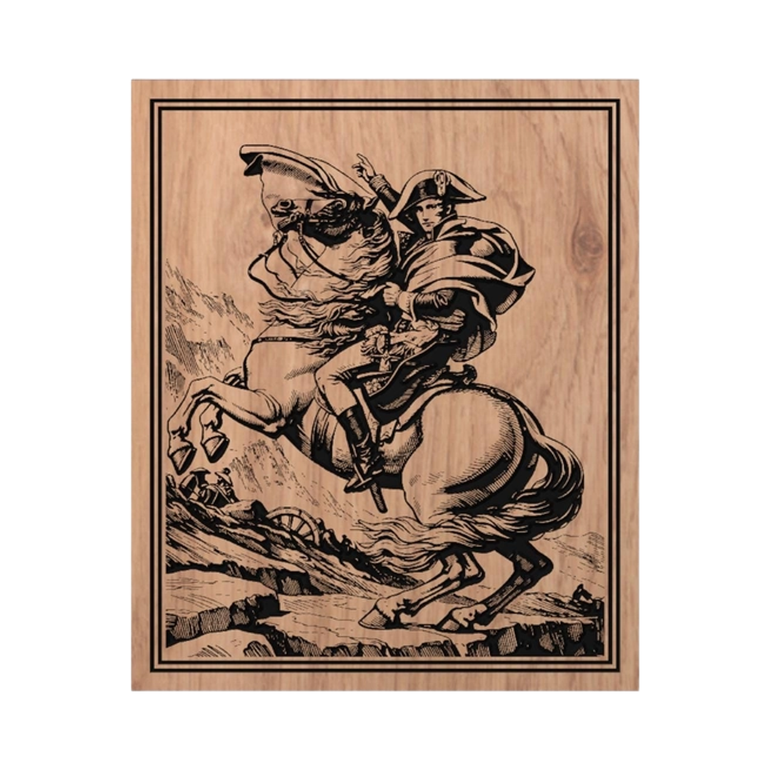 Napoleon Bonaparte Crossing the Alps design preview, historical americana