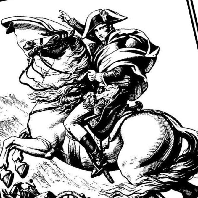 Napoleon Bonaparte Crossing the Alps SVG file included with instant download