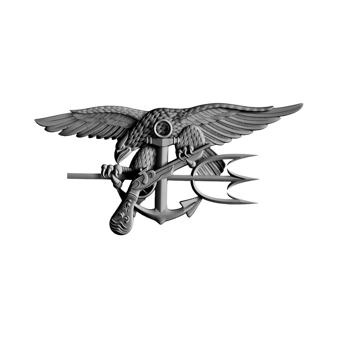 Navy SEAL Trident STL file for digital crafting, LightBurn and Vectric ready