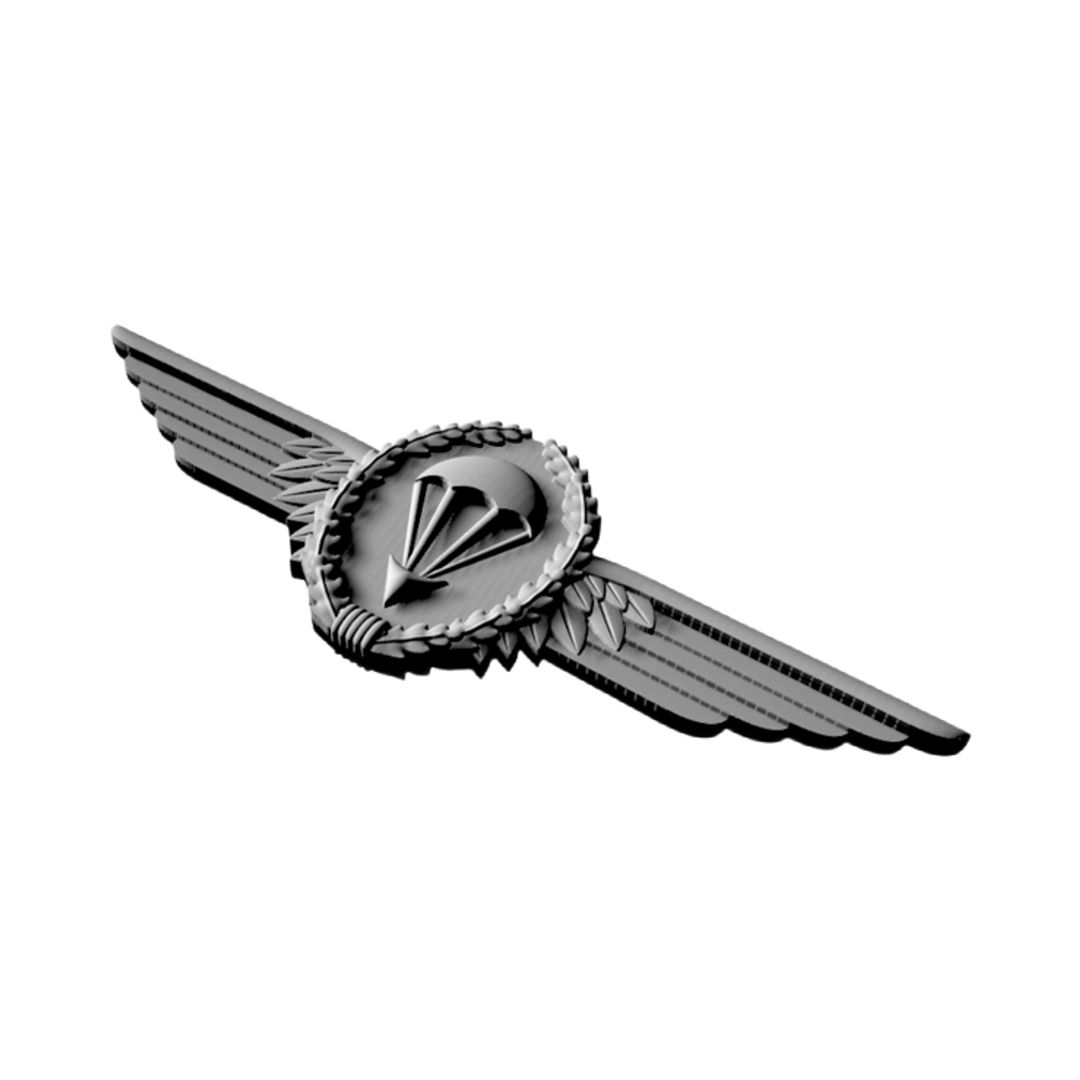 German Military Jump (Airborne) Wings detail view, ready for 3D printing and CNC routing