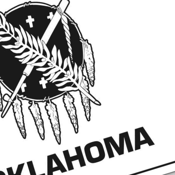 Oklahoma State Flag detail view, ready for laser cutting and CNC routing