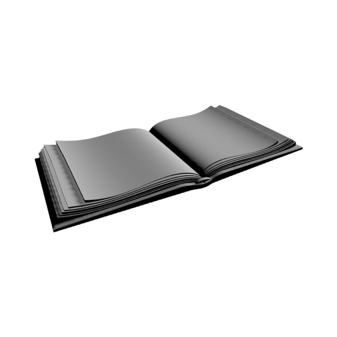 Open Book STL file for 3D printing and CNC routing, LightBurn and Vectric ready
