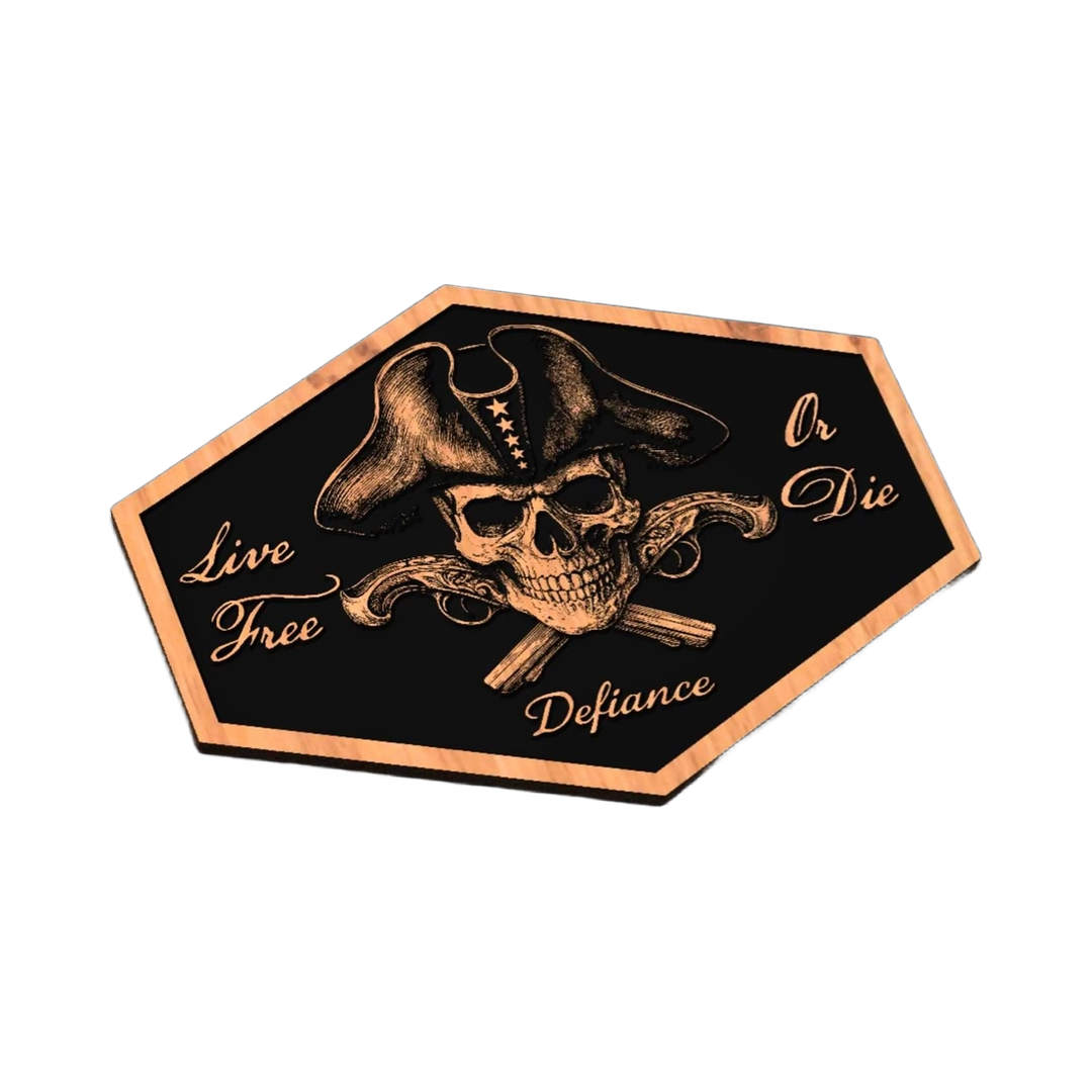 Patriot Skull SVG file for laser cutting and CNC routing, LightBurn and Vectric ready