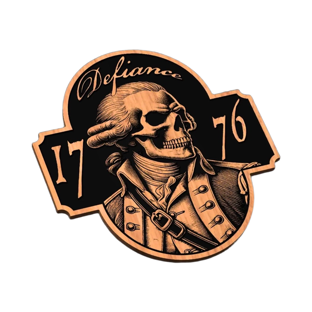 Defiant George Washington SVG file for laser cutting and CNC routing, Glowforge and LightBurn ready