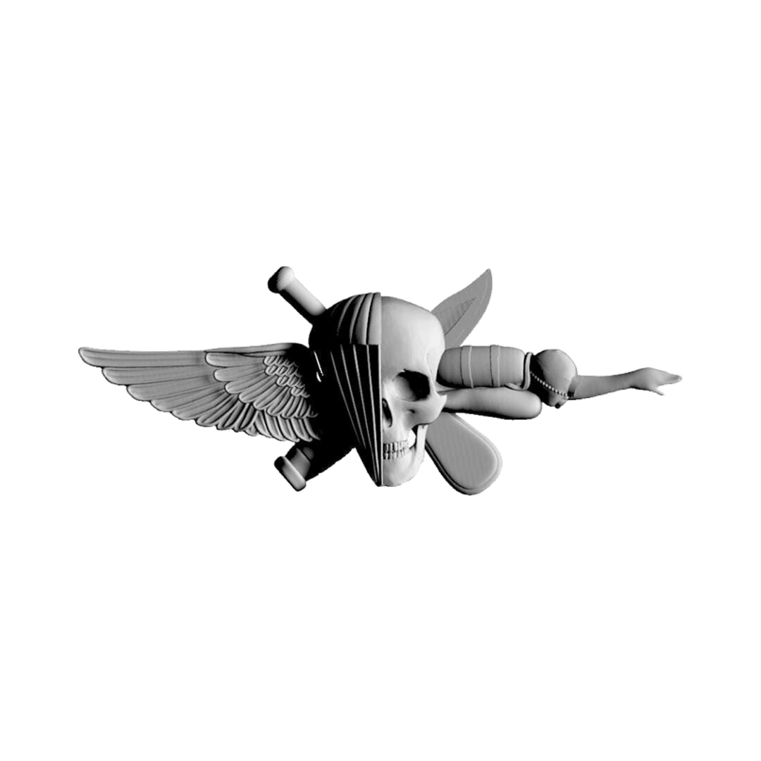Recon Jack Badge STL file for 3D printing and CNC routing, LightBurn and Vectric ready