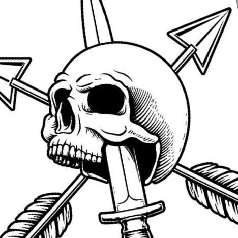 Skull Dagger Arrows Design SVG file included with instant download