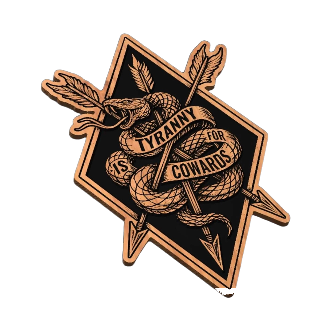 Snake & Arrow Revolutionary Design SVG file for laser cutting and CNC routing, LightBurn and Vectric ready