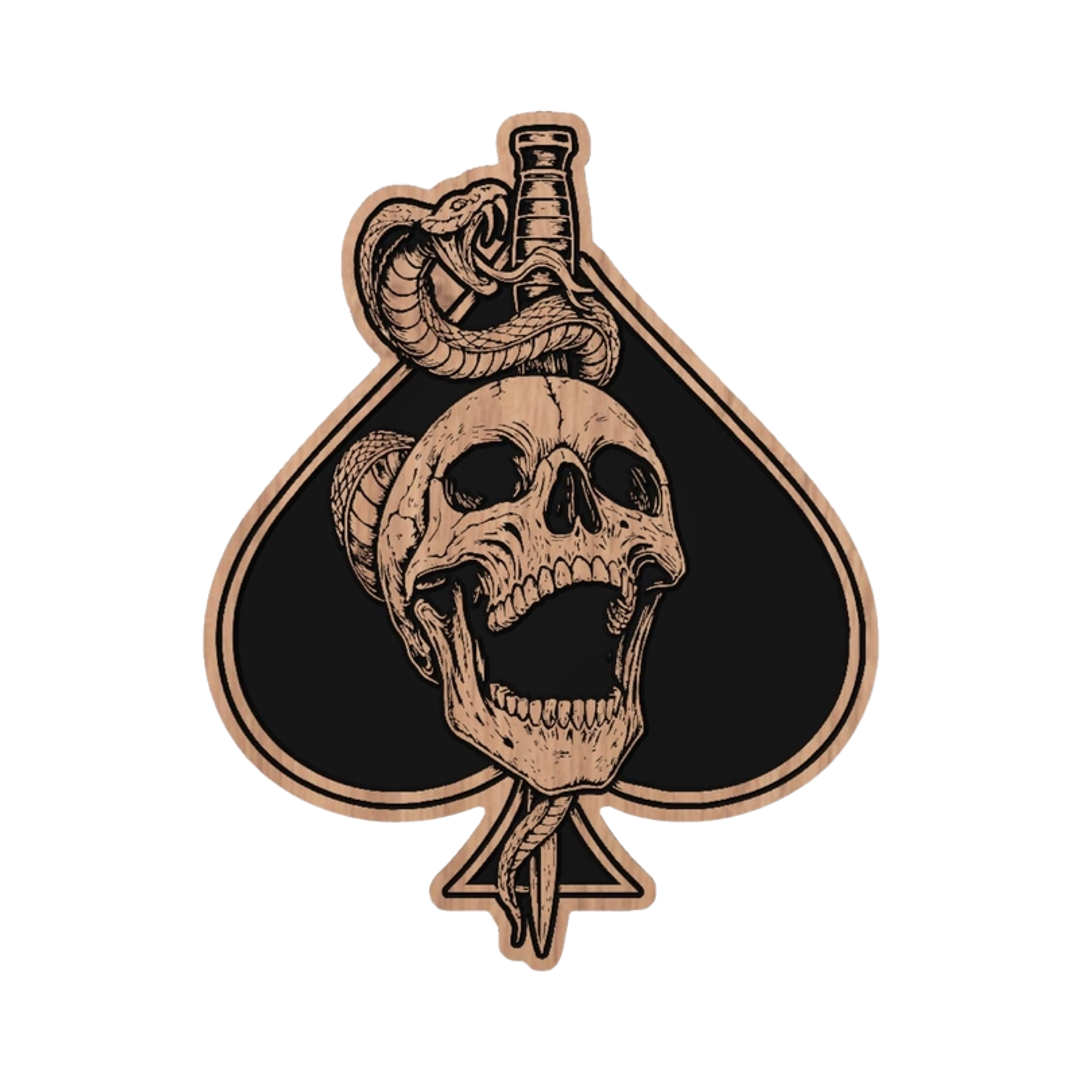 Snake Skull detail view, ready for laser cutting and CNC routing